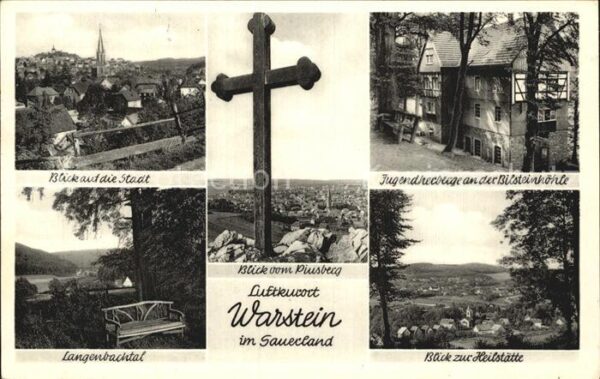 Warstein Stadtbild mit Kirche Jugendherberge Bil