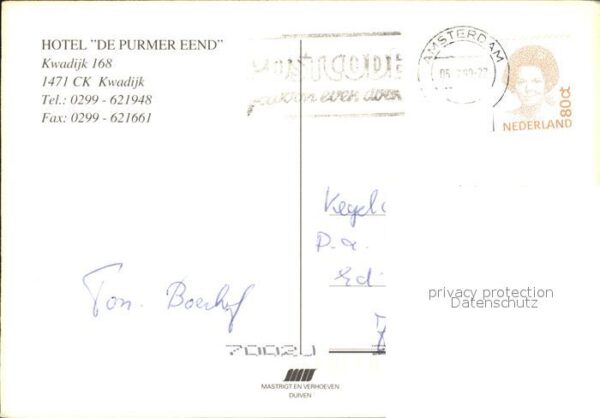 Kwadijk Hotel De Purmer Eend Wasserspiegelung – Bild 2
