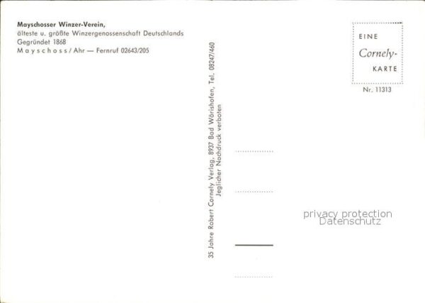 Mayschoss Ahrtal Mayschosser Winzerverein älteste – Bild 2
