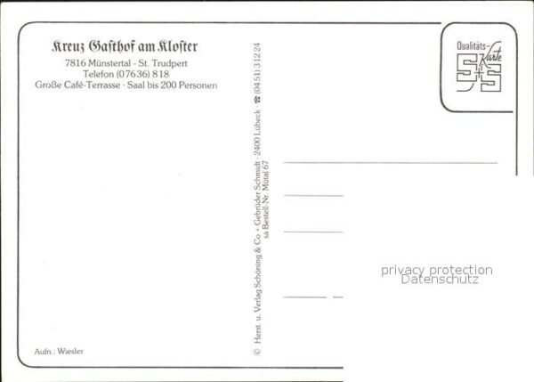 St Trudpert Kreuz Gasthof am Kloster Restaurant Sch – Bild 2