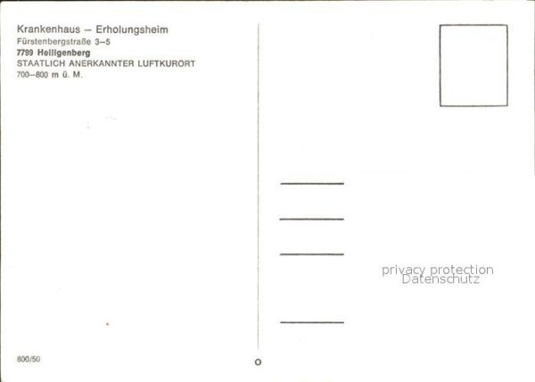 Heiligenberg Baden Krankenhaus Erholungsheim Luftkurort – Bild 2