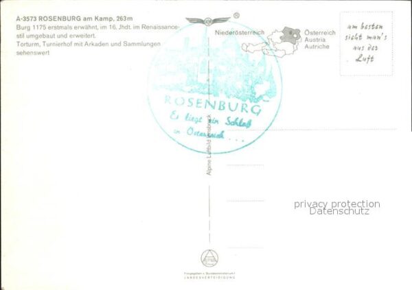 Rosenburg-Kamp Burg Torturm Turnierhof Arkaden Flieger – Bild 2