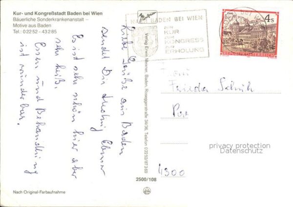 Baden Wien Bäuerliche Sonderkrankenanstalt Denkmal – Bild 2