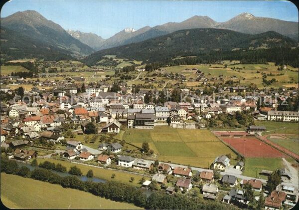 Tamsweg Lungau Gesamtansicht mit Alpenpanorama Flieger
