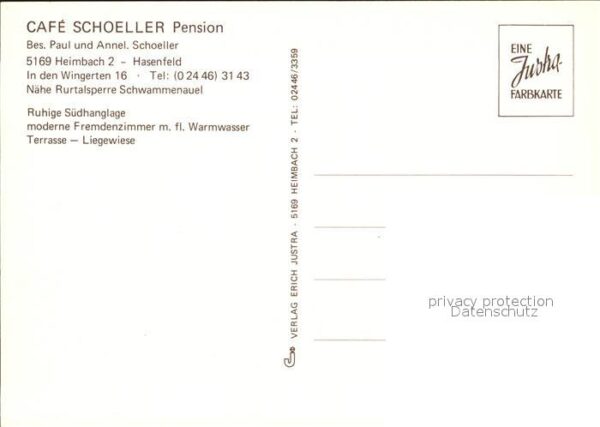 Hasenfeld Cafe Schoeller Pension Rurtalsperre Sch – Bild 2
