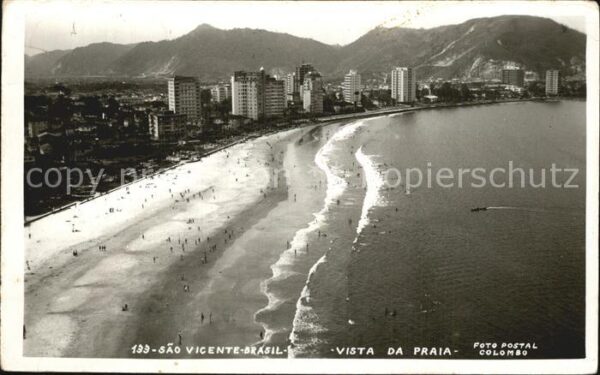 Sao Vicente Sao Paulo Fliegeraufnahme Strand