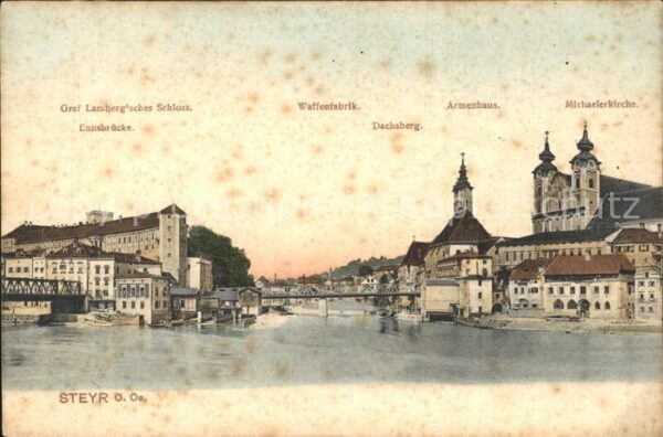 Steyr Enns Oberoesterreich Michaelskirche Armenhaus Waffeffabrik E