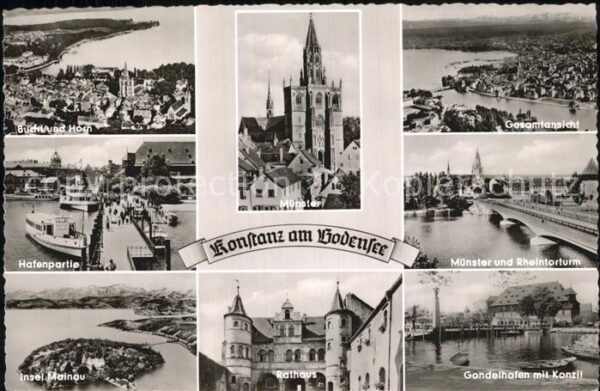 Konstanz Bodensee Bucht Horn Hafenpartie Insel Mainau Rat