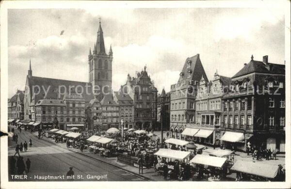 Trier Hauptmarkt mit Sankt Gangolf