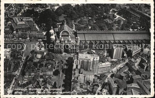 Antwerpen Anvers Fliegeraufnahme Gare Centrale