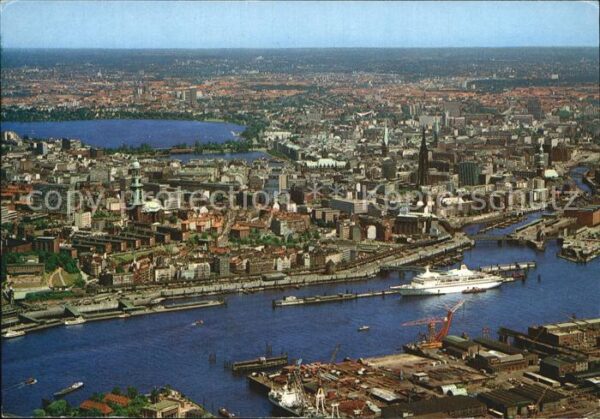 Hamburg Fliegeraufnahme Hafen