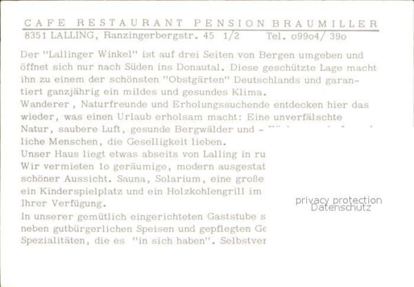 Lalling Niederbayern Cafe Restaurant Braumiller – Bild 2