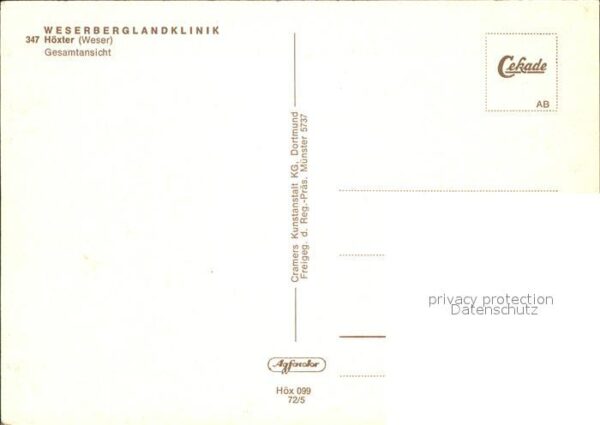 Hoexter Weser Fliegeraufnahme Weserberglandklinik – Bild 2