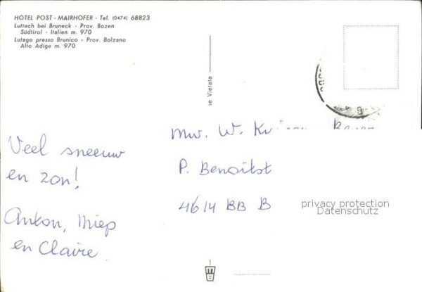 Luttach Ahrntal Suedtirol Hotel Post Mairhofer – Bild 2