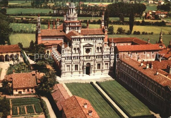 Pavia Fliegeraufnahme Certosa