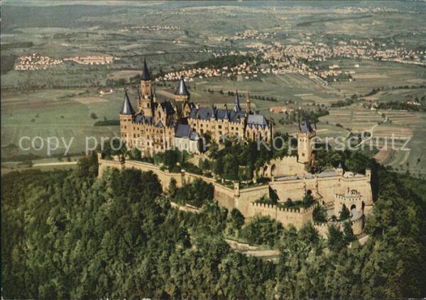 Hechingen Fliegeraufnahme Burg Hohenzollern