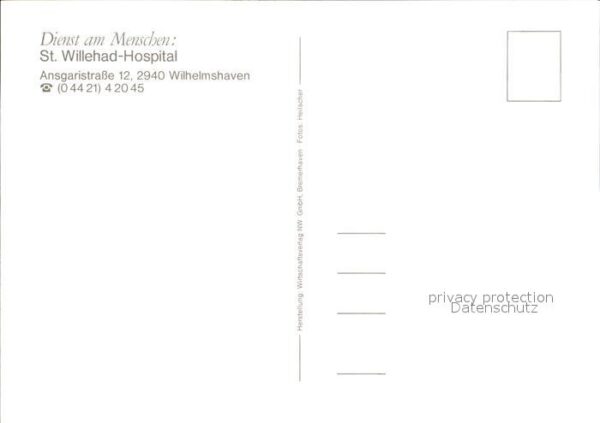 Wilhelmshaven Sankt Willehad-Hospital – Bild 2
