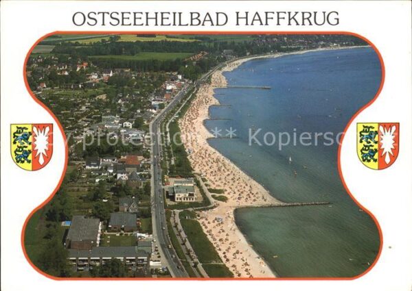 Haffkrug Ostseebad Fliegeraufnahme Strandpromenade