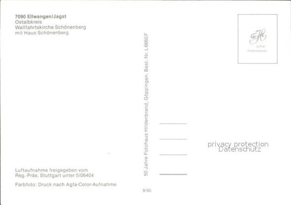 Ellwangen Jagst Fliegeraufnahme Wallfahrtskirche Schöne – Bild 2