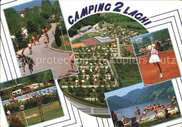 Levico Terme Campingplatz 2 Laghi Tennisplatz Pool S