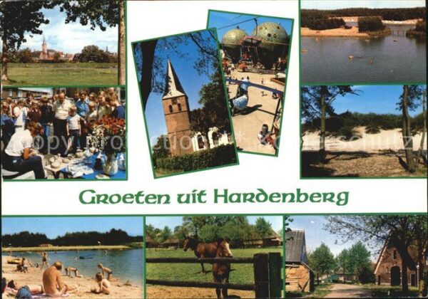 Hardenberg Niederlande Kirche Badesee Strand Teilansicht