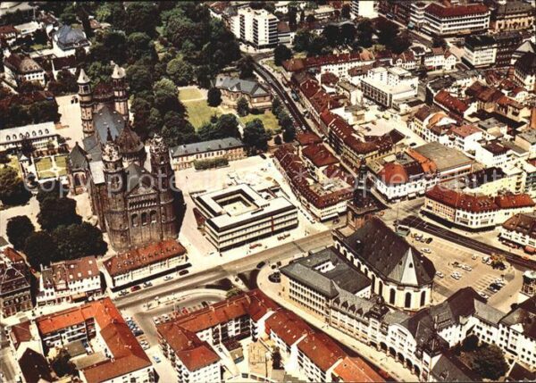 Worms Rhein Fliegeraufnahme Dom Dreifaltigkeitskirc