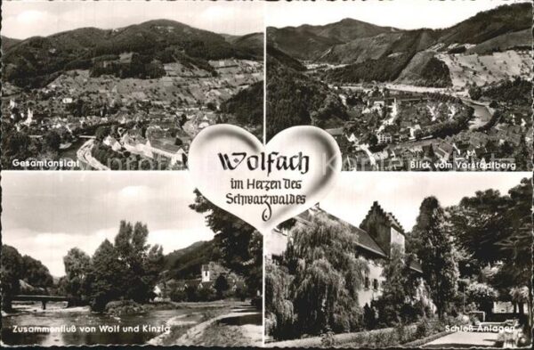 Wolfach Totalansichten Zusammenfluss von Wolf u