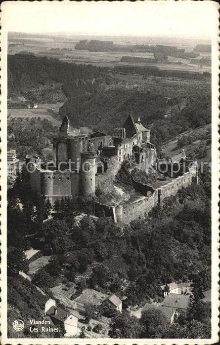 Vianden Les Ruines Vue aerienne