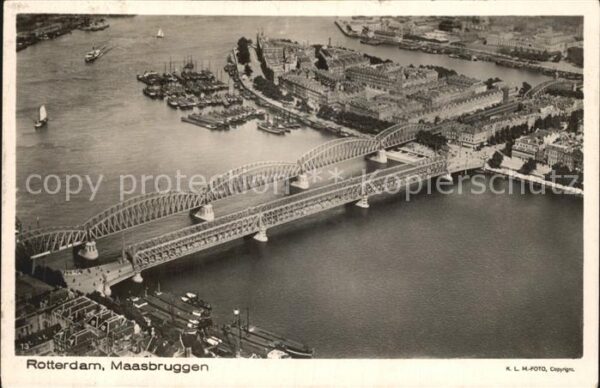 Rotterdam Maasbruggen Fliegeraufnahme