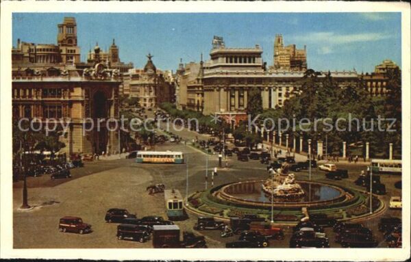 Madrid Spain Calle de Alcala desde Cibeles