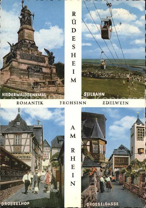 Ruedesheim Rhein Niederwalddenkmal Seilbahn Drosselhof D