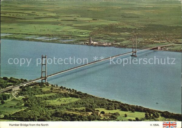 Hessle Humber Bridge from the North Air view