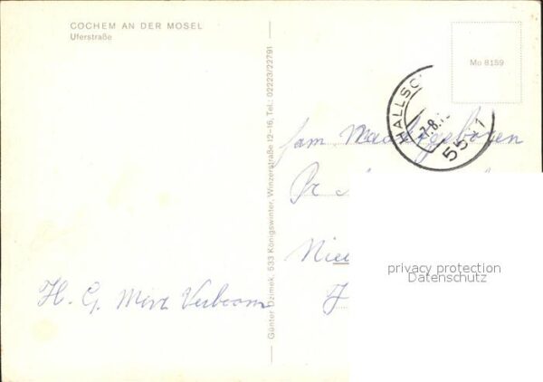 Cochem Mosel Uferstrasse Schlossblick – Bild 2