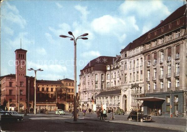 Erfurt Bahnhofsplatz mit Interhotel Erfurter H