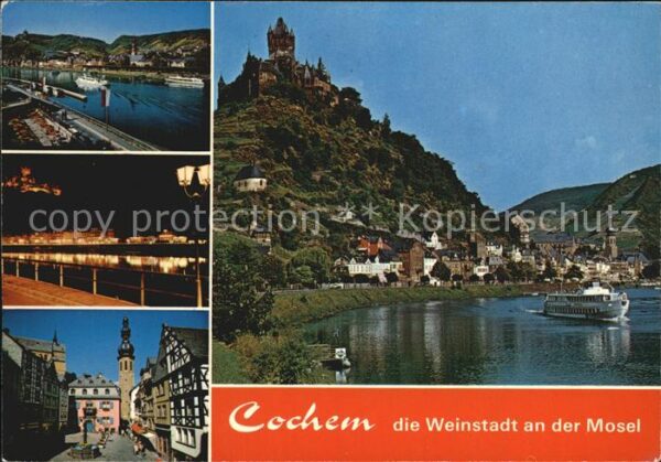 Cochem Mosel Moselpartie Marktplatz Brunnen Schloss