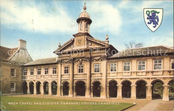 Cambridge Cambridgeshire Wren Chapel and Cloister Emmanuel Colle