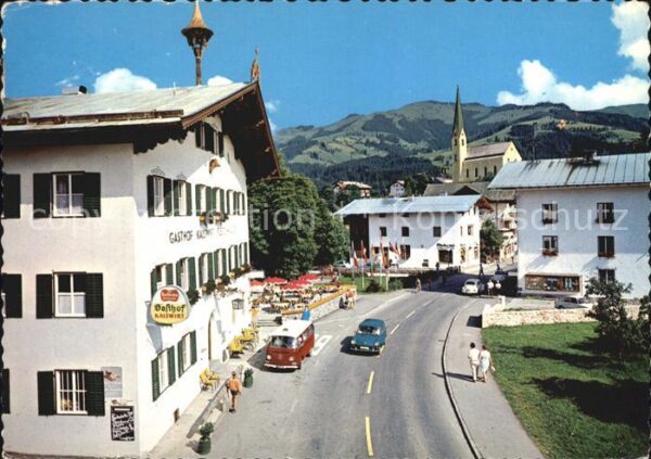 Kirchberg Tirol Strassenpartie mit Gasthaus Kalswirt un