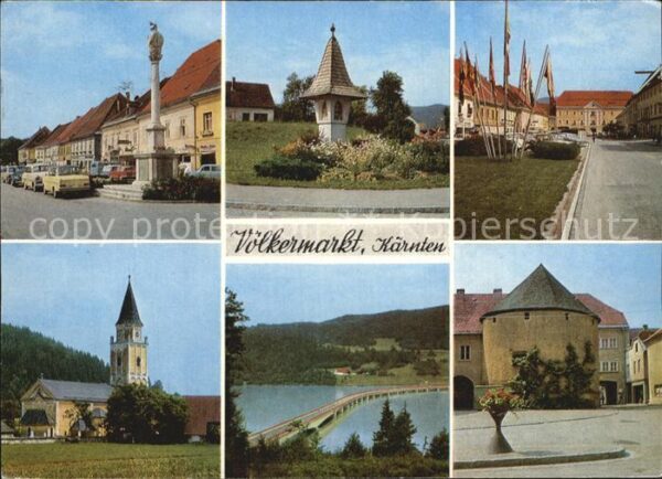Voelkermarkt Denkmal Bildstock Schloss Kirche Brücke