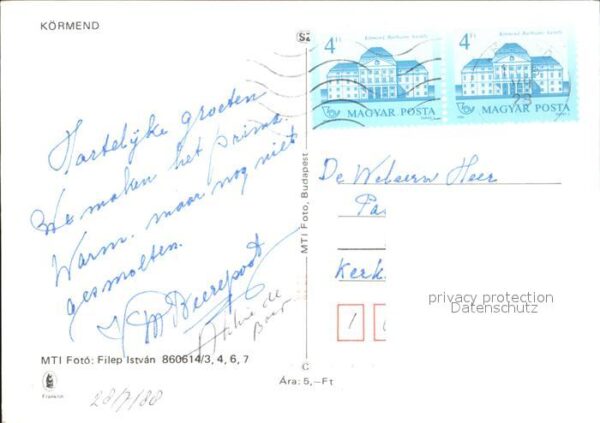 Koermend Schloss Denkmal Strassenpartie Hotel – Bild 2