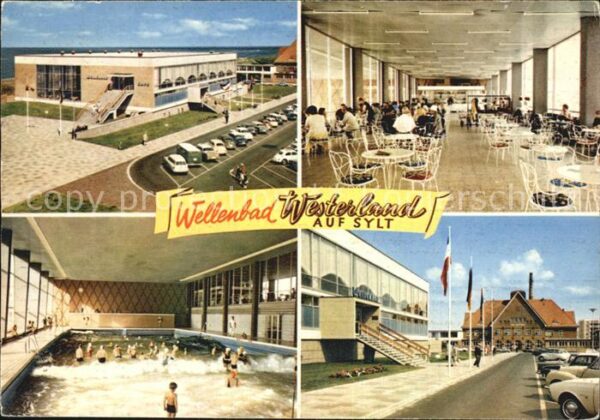 Westerland Sylt Hallen Wellenbad Cafe Gastraum Kurhaus