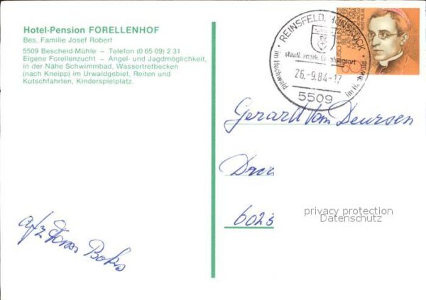 Bescheid Hermeskeil Hotel Pension Forellenhof Bescheidermüh – Bild 2
