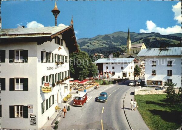 Kirchberg Tirol Strassenmotiv Gasthaus Kalswirt Hahnenk