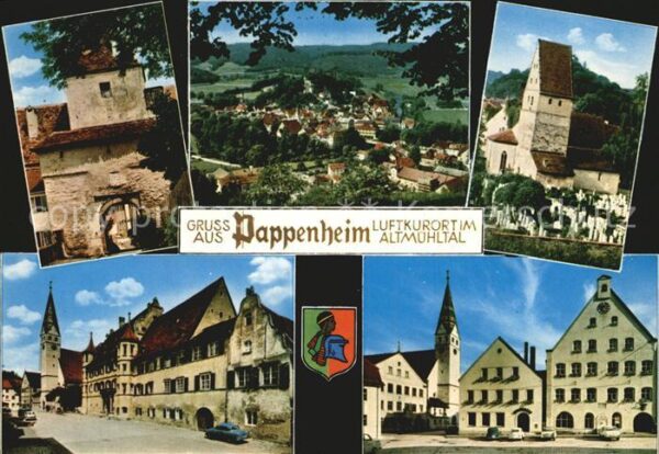 Pappenheim Mittelfranken Stadttor Total Kirche Rathaus