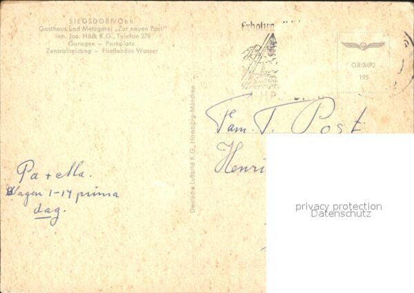 Siegsdorf Oberbayern Gasthof Neue Post Kirchturm – Bild 2