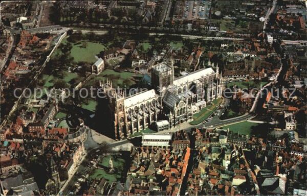 York UK The Minster Fliegeraufnahme