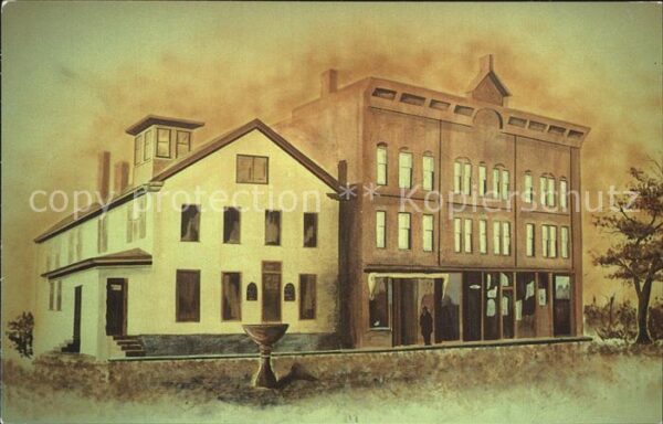 Plainville Connecticut Mural in office of Plainville Chamber o