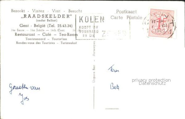 Gent Gand Flandre Raadskelder Restaurant Cafe Tea Room – Bild 2