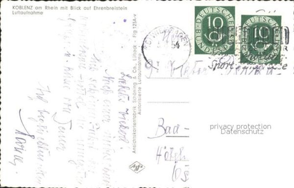 Koblenz Rhein mit Ehrenbreitstein Fliegeraufnahme – Bild 2