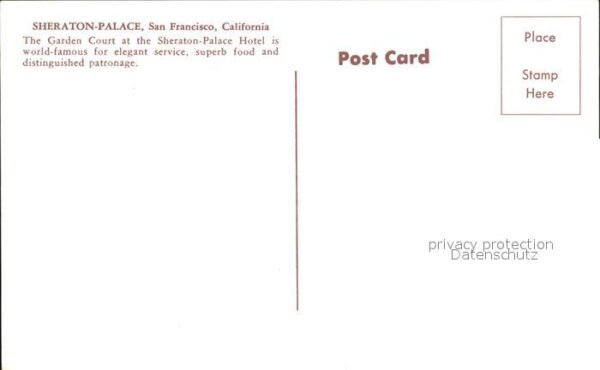 San Francisco California Sheraton Palace – Bild 2