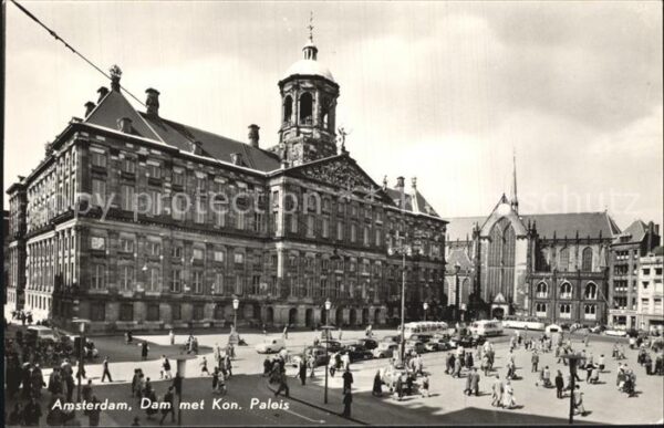 Amsterdam Niederlande Dam met Koninklijk Paleis
